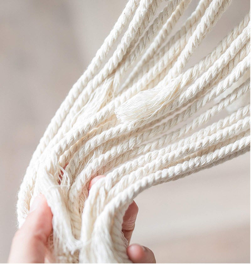 Cuttte Macrame Plant Hanger, Indoor Outdoor Hanging Planter Basket, Hanging Plant Holders, Decorative Macrame Hangers, 4 Legs 43.3 Inch, Cream Color, Boho Decor - Image 5